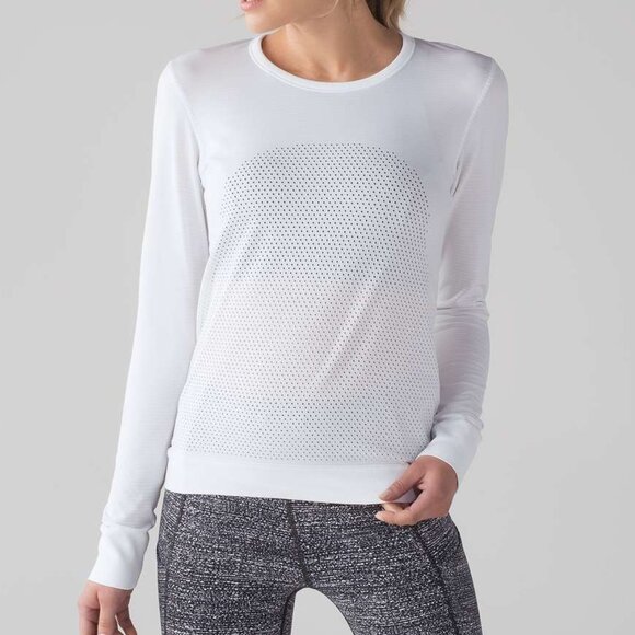 lululemon | Breeze By long sleeve tech top White Size 10 - Picture 1 of 4